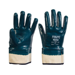 GUANTE DE NITRON COLOR AZUL STEELPRO