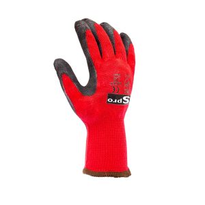 Guante SproFlex Tejido Rojo Recubierto Palma Latex Negro